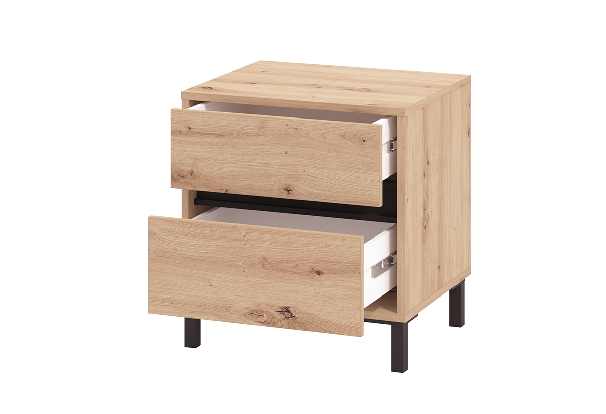 Απεικονίζεται το κομοδίνο ανοιχτό